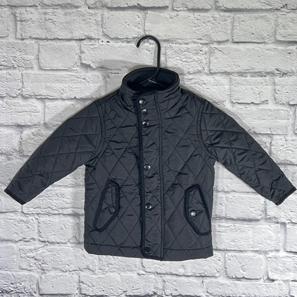 NWT Urban Republic Black Button Zip Quilted Puffer Jacket Toddler Size 18M - Picture 1 of 8